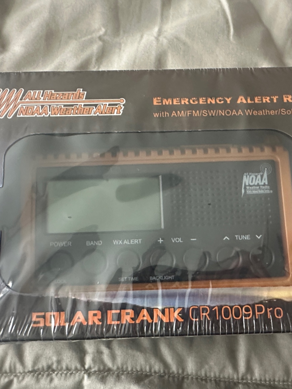 NOAA Emergency Alert AM/FM Weather Radio - Orange/Black